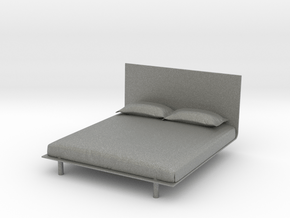 Modern Miniature 1:48 Bed in Gray PA12: 1:48 - O