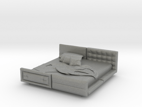 Modern Miniature 1:48 Bed in Gray PA12: 1:48 - O