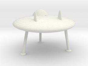 S Scale Flying Saucer in White Natural Versatile Plastic