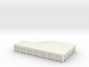 Train Loading Platform 1/144 in White Natural Versatile Plastic