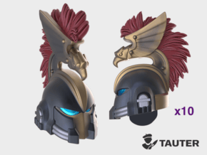 Eagle Plum Crest - Vanguard Helmets in Smooth Fine Detail Plastic: Medium