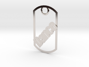 Dance dog tag in Platinum