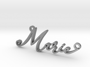 Marie First Name Pendant in Natural Silver