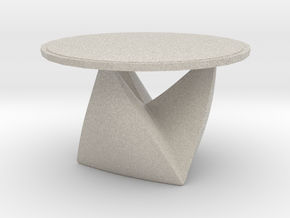 Modern Miniature 1:24 Coffee Table in Natural Sandstone: 1:24