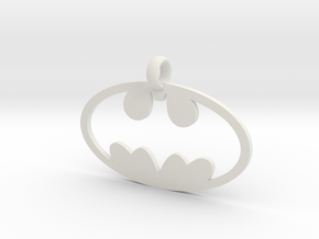 Batman necklace charm in White Natural Versatile Plastic