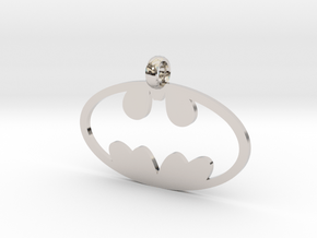 Batman necklace charm in Platinum