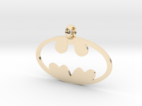 Batman necklace charm in 14K Yellow Gold