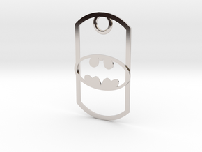 Batman dog tag in Platinum