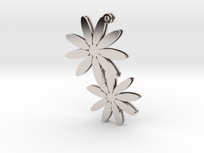 Daisy earrings - 1 pair in Platinum