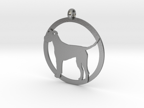 Irish Terrier charm in Natural Silver