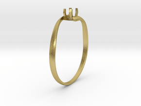 Engagement Ring Version 1 in Natural Brass