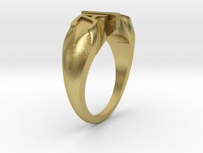 Engagement Ring Version 2 in Natural Brass