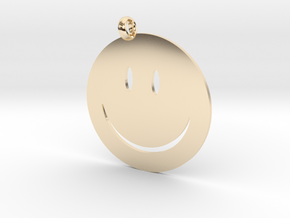 Happy face charm in 14K Yellow Gold