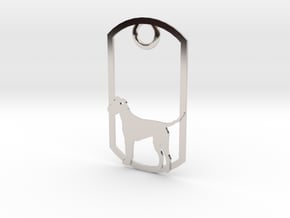 Irish Terrier dog tag in Platinum