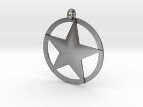 Star charm in Natural Silver