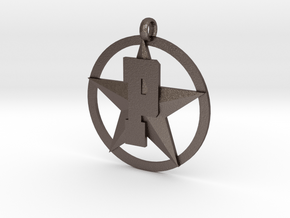 PHS charm - Plains Star in Polished Bronzed Silver Steel