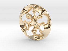"Nine rings" pendant in 14K Yellow Gold