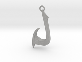 Cosplay Charm - Fish Hook (curved with hoop) in Aluminum