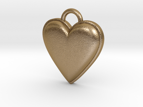 Cosplay Charm - BOP Heart (variant 1) in Polished Gold Steel