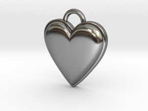 Cosplay Charm - BOP Heart (variant 1) in Polished Silver