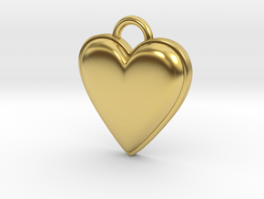 Cosplay Charm - BOP Heart (variant 1) in Polished Brass