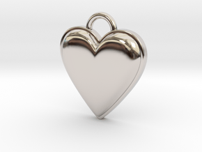 Cosplay Charm - BOP Heart (variant 1) in Rhodium Plated Brass