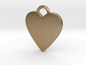 Cosplay Charm - BOP Heart (variant 2) in Polished Gold Steel