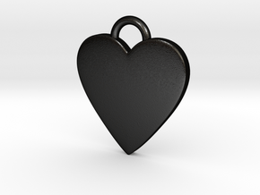 Cosplay Charm - BOP Heart (variant 2) in Matte Black Steel
