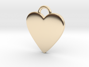 Cosplay Charm - BOP Heart (variant 2) in 14k Gold Plated Brass