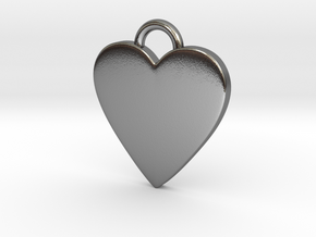 Cosplay Charm - BOP Heart (variant 2) in Polished Silver