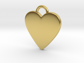 Cosplay Charm - BOP Heart (variant 2) in Polished Brass