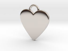 Cosplay Charm - BOP Heart (variant 2) in Rhodium Plated Brass