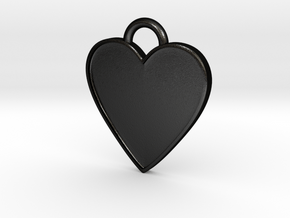 Cosplay Charm - BOP Heart Base (variant 3) in Matte Black Steel