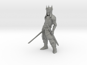 HO Scale 2 Sworded Knight in Gray PA12