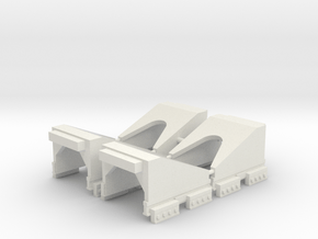 N Gauge RhB buffer stop (tall version) X4 in White Natural Versatile Plastic