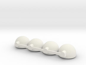 Team Associated Rc10 Fog Lamps (one piece design)  in White Natural Versatile Plastic