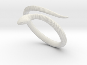 Snake Bracelet_B01 in White Natural Versatile Plastic: Large
