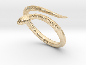 Snake Bracelet_B01 in 14k Gold Plated Brass: Extra Small