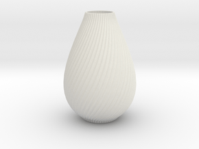 Modern Miniature 1:12 Vase in White Natural Versatile Plastic: 1:12