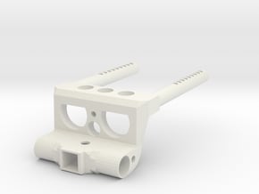 BUMPER AND TRAILER HITCH SUPPORT FOR AXIAL SCX10 in White Natural Versatile Plastic