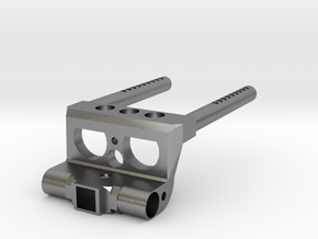 BUMPER AND TRAILER HITCH SUPPORT FOR AXIAL SCX10 in Natural Silver