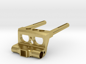 BUMPER AND TRAILER HITCH SUPPORT FOR AXIAL SCX10 in Natural Brass