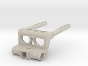 BUMPER AND TRAILER HITCH SUPPORT FOR AXIAL SCX10 in Natural Sandstone