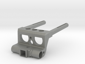 BUMPER AND TRAILER HITCH SUPPORT FOR AXIAL SCX10 in Gray PA12