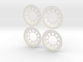 TRXU01-01_0-1 T.U.R.D. Hub Caps in White Processed Versatile Plastic