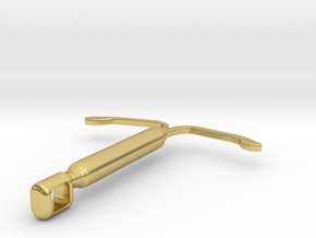 IUD Necklace in Polished Brass: Medium