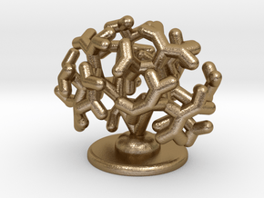 Embryonic kidney desk model in Polished Gold Steel: Medium