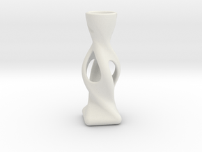 Modern Miniature 1:12 Vase in White Natural Versatile Plastic: 1:12