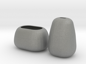 Modern Miniature 1:12 Vase Set in Gray PA12: 1:12