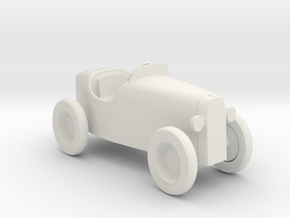 Miniature 1:12 Dollhouse Car in White Natural Versatile Plastic: 1:12